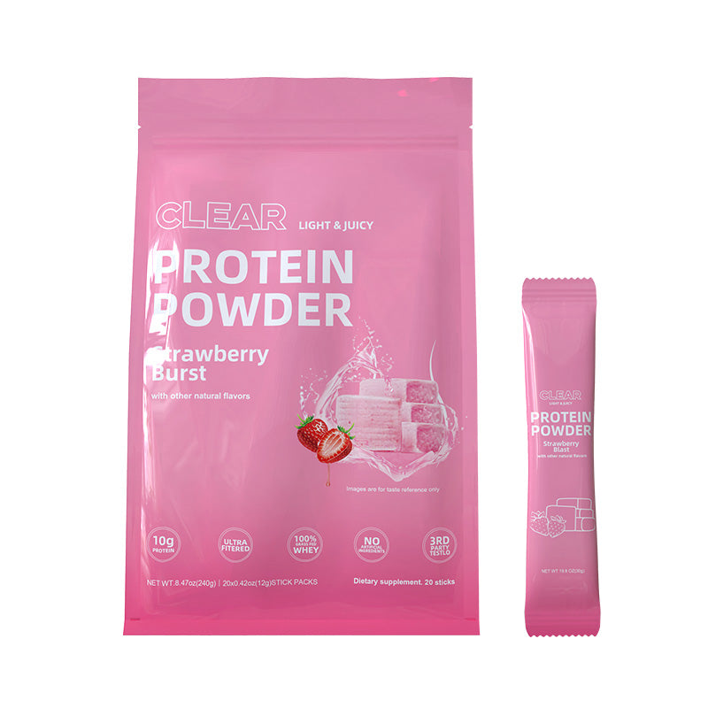 Clear Protein Powder, Strawberry Burst, Grass-Fed Whey, 20g Protein